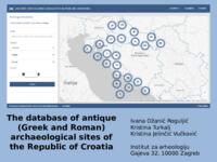 The database of antique (Greek and Roman) archaeological sites of the Republic of Croatia