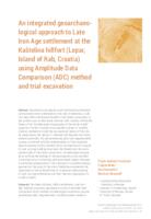 An integrated geoarchaeological approach to Late Iron Age settlement at the Kaštelina hillfort (Lopar, Island of Rab, Croatia) using Amplitude Data Comparison (ADC) method and trial excavation