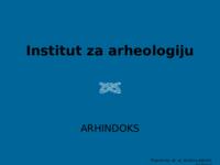 prikaz prve stranice dokumenta Institut za arheologiju - ARHINDOKS